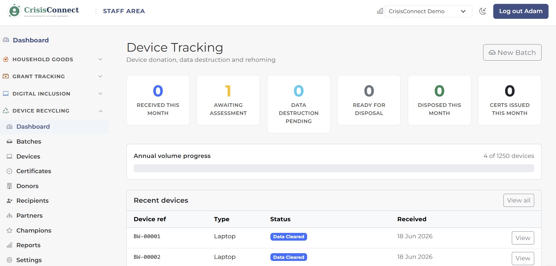 deviceConnect in CrisisConnect